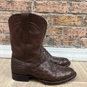 Tecovas ostrich skin boots men’s 9D